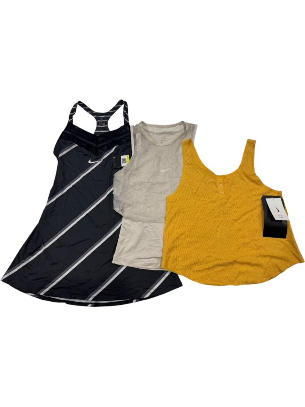 Nike 3 Pc Bundle Small Dri-FIT Dress Yoga Tank Running Mesh Tank NWT Activewear